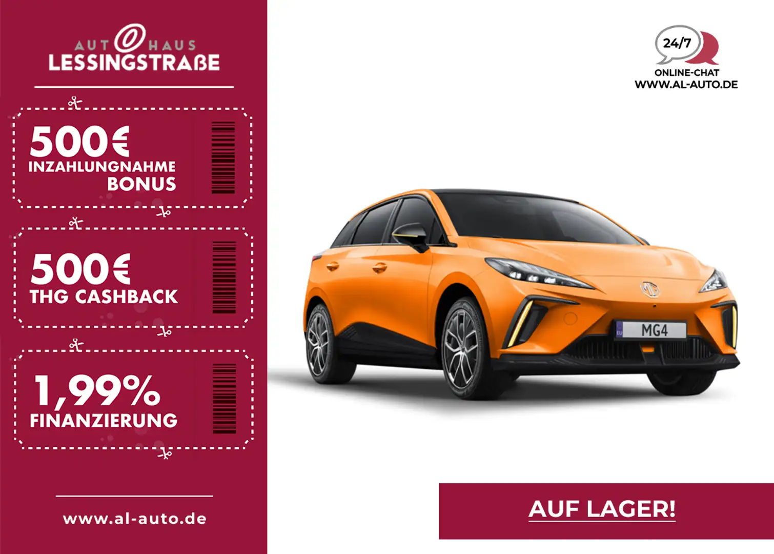 MG MG4 Electric 180kW Extended Range Trophy_ Orange - 1