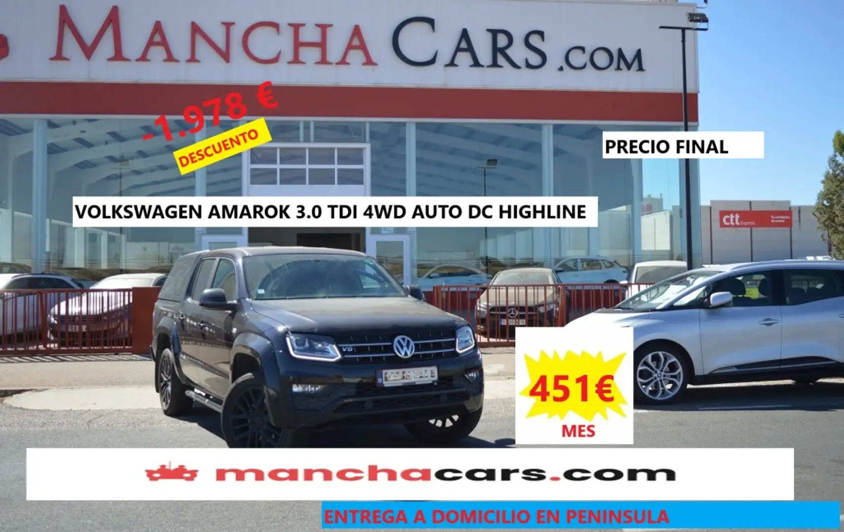 Volkswagen Amarok 3.0TDI Premium 4M Aut. 190kW Zwart - 1