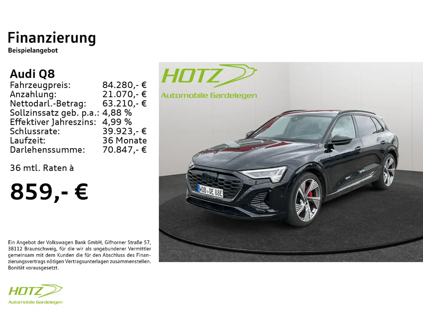 Audi Q8 e-tron Q8 55 e-tron quattro S line B+O/PANO/AHK/AIR Noir - 2