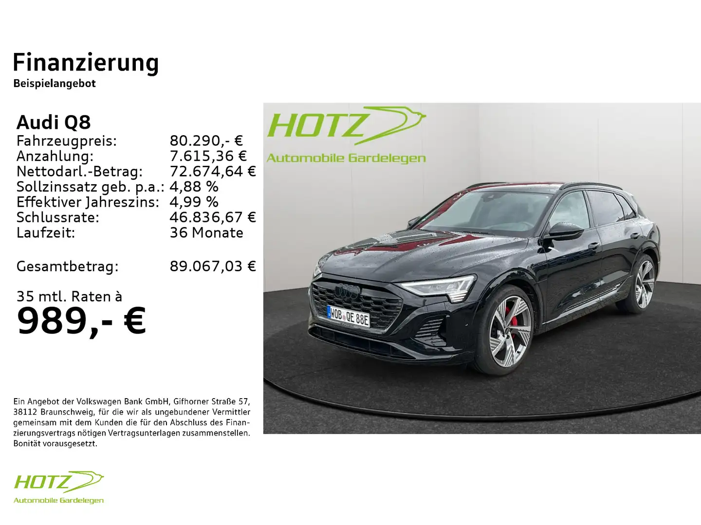 Audi Q8 e-tron Q8 55 e-tron quattro S line B+O/PANO/AHK/AIR Noir - 2
