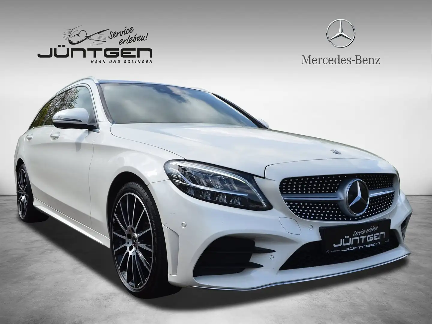 Mercedes-Benz C 180 T AMG PAN-DACH RFK DAB AMBIENTE AHK LED Blanc - 1