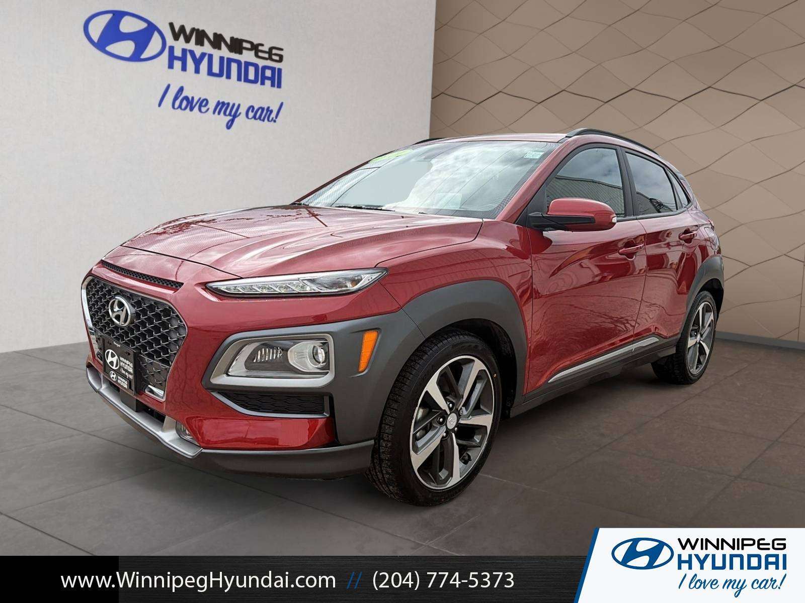 Red 2021 Hyundai Kona SUV / Crossover All-Wheel Drive 7-Speed Automatic