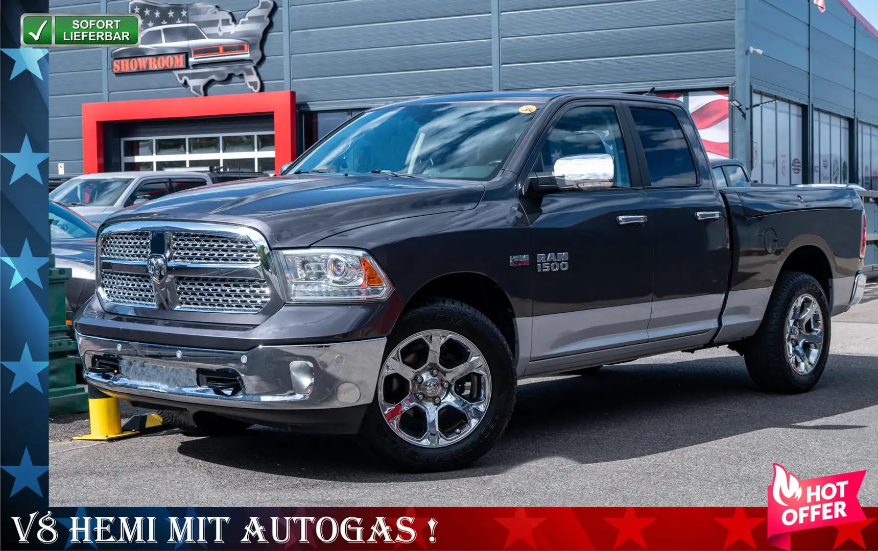Dodge RAM Laramie 5,7l Quad Cab,LPG,AHK Grau - 1