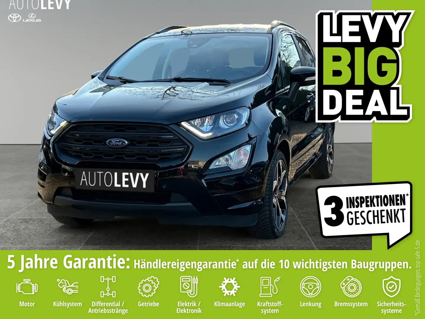 Ford EcoSport 1.0 EcoBoost ST-Line +NAVI+SHZ+PDC+LED+ Schwarz - 1
