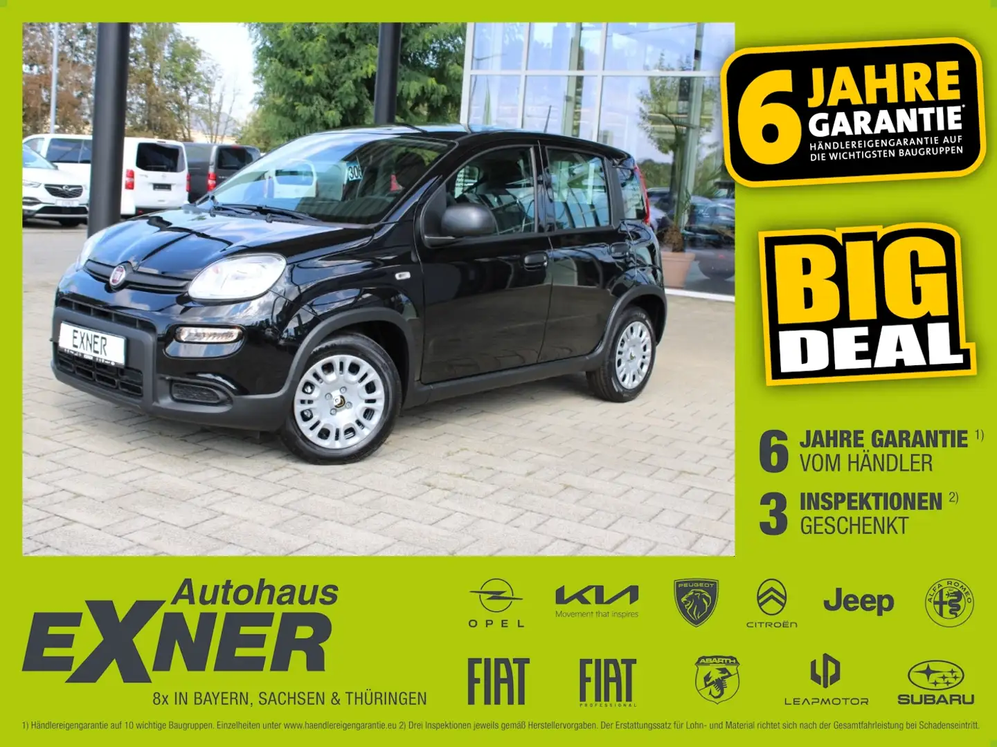 Fiat Panda Hybrid 1.0 GSE PDC hinten, Klima, DAB Schwarz - 1