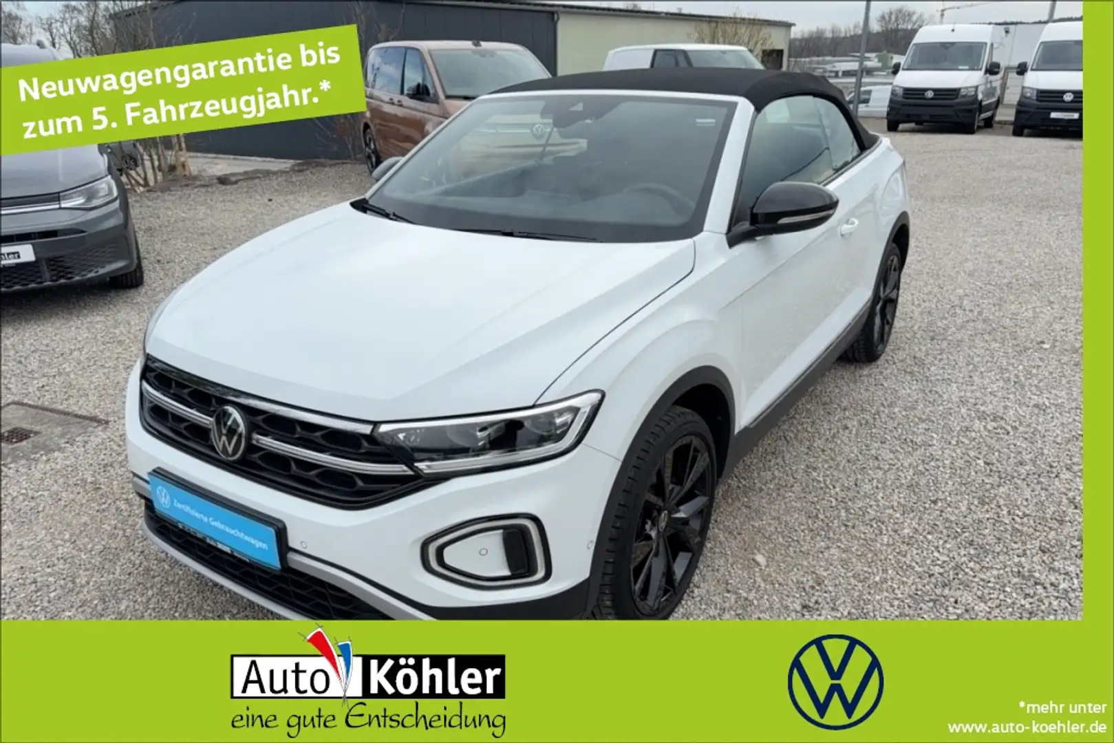 Volkswagen T-Roc Facelift Cabrio Style TSi AHK / LED-Matrixs. Weiß - 1