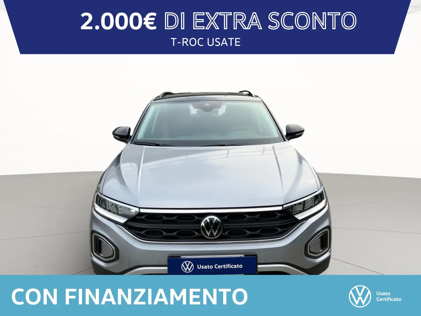 Volkswagen T-Roc 2.0 tdi life 150cv dsg Gris - 2