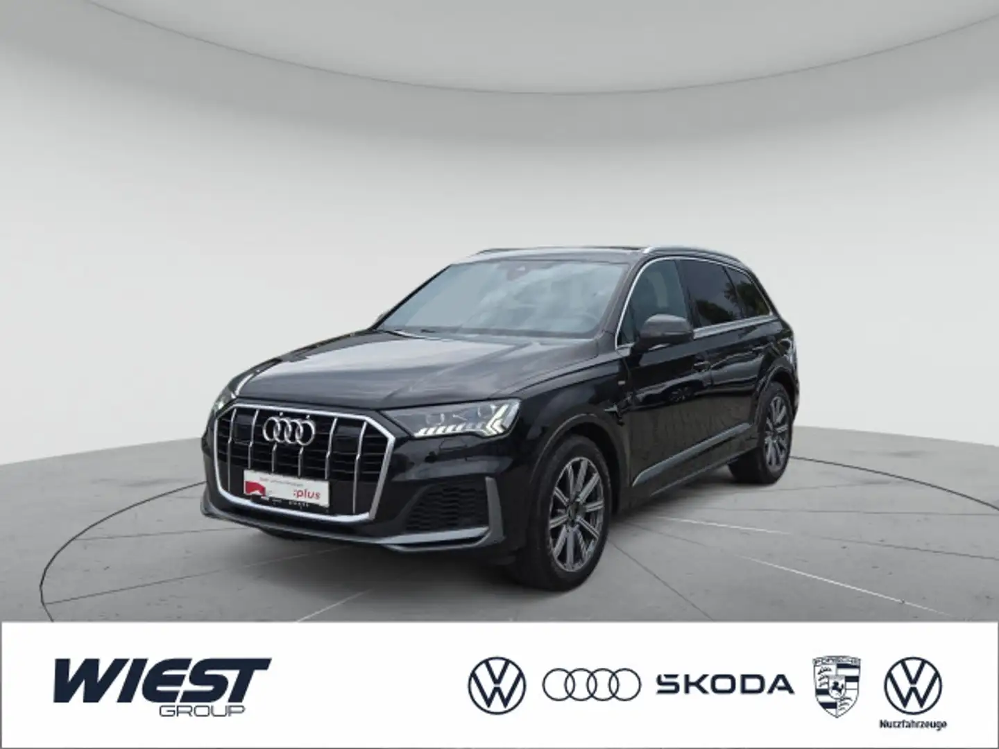Audi Q7 S line 55 TFSI e, LEDER/MATRIX/360°VIEW/AHK/L Schwarz - 1
