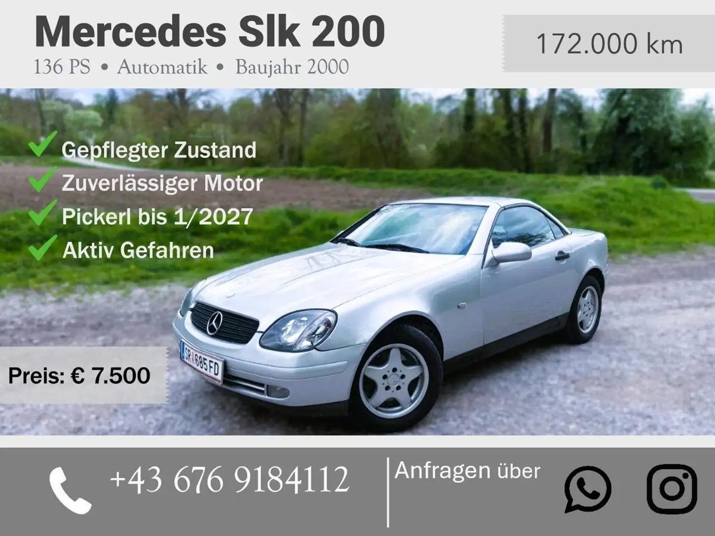 Mercedes-Benz SLK 200 SLK 200 Aut. Silber - 1