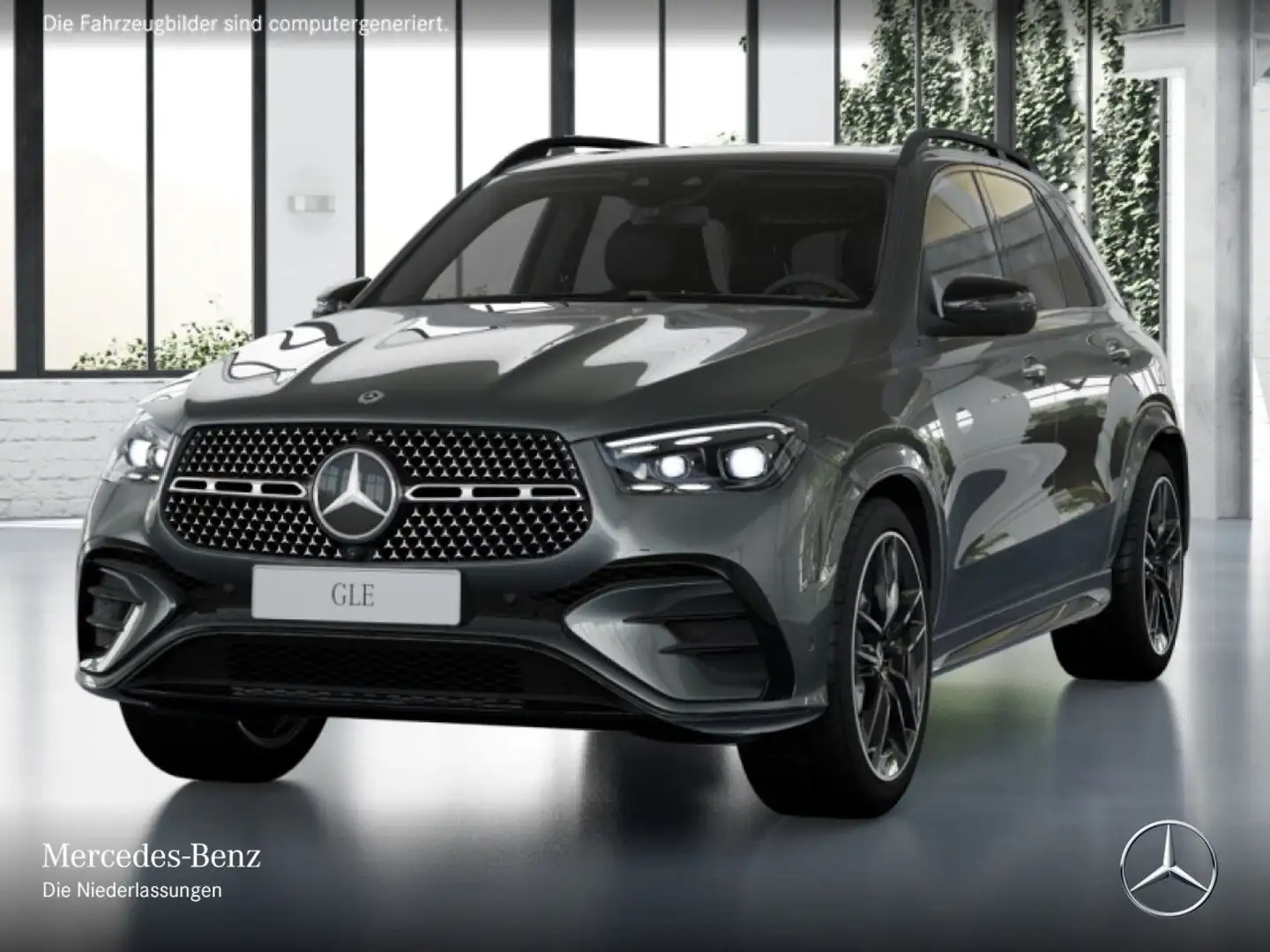 Mercedes-Benz GLE 350 de 4M AMG+NIGHT+PANO+360+AHK+MULTIBEAM+HUD Grau - 2
