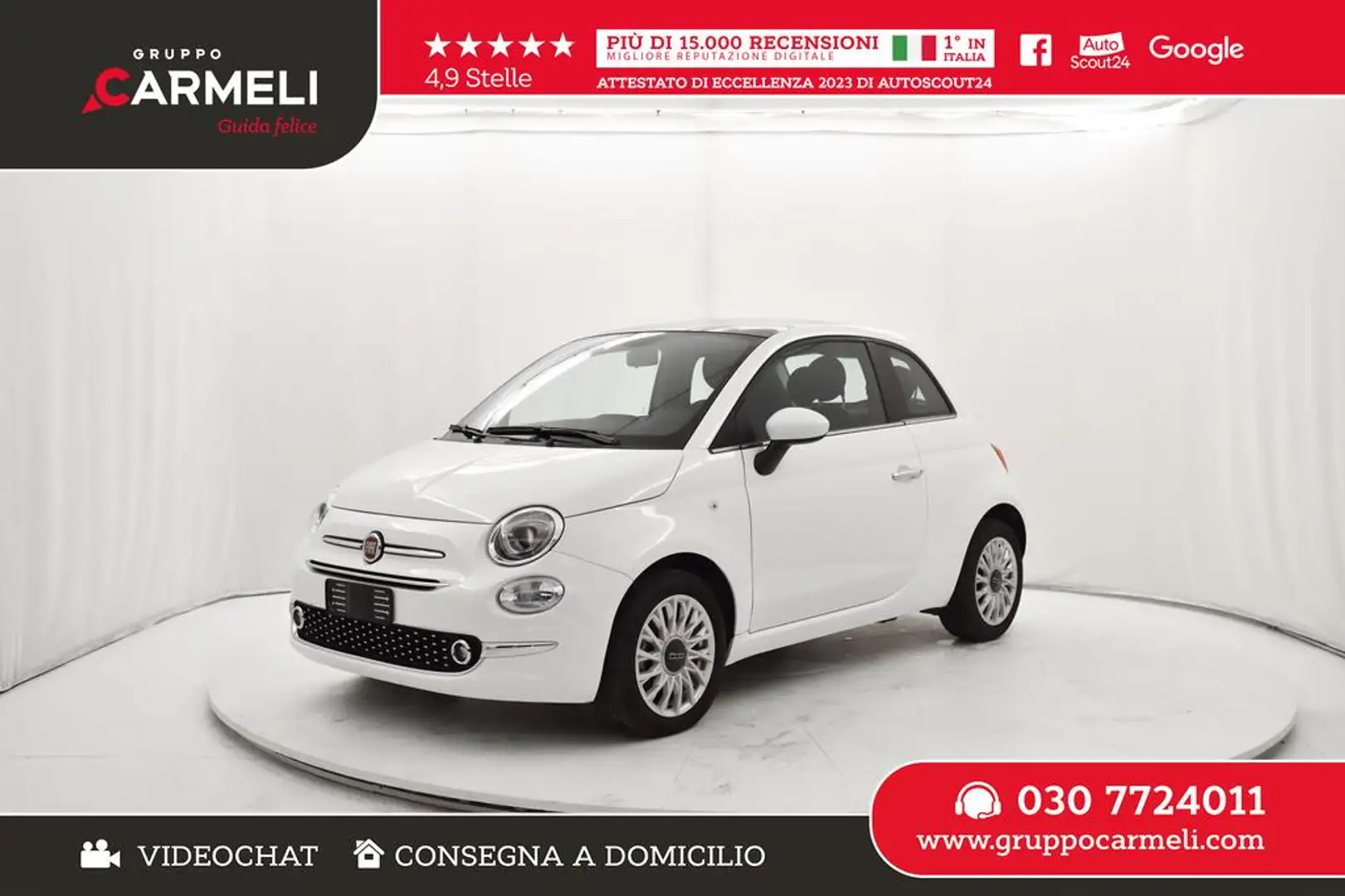Fiat 500 1.0 hybrid Dolcevita 70cv Blanco - 1