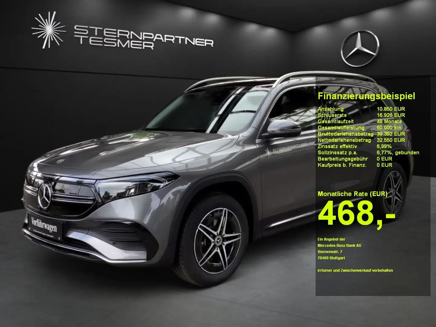 Mercedes-Benz EQB 300 4MATIC +AMG+Memory+MBUX+PANO+KAMERA+360° Gris - 1
