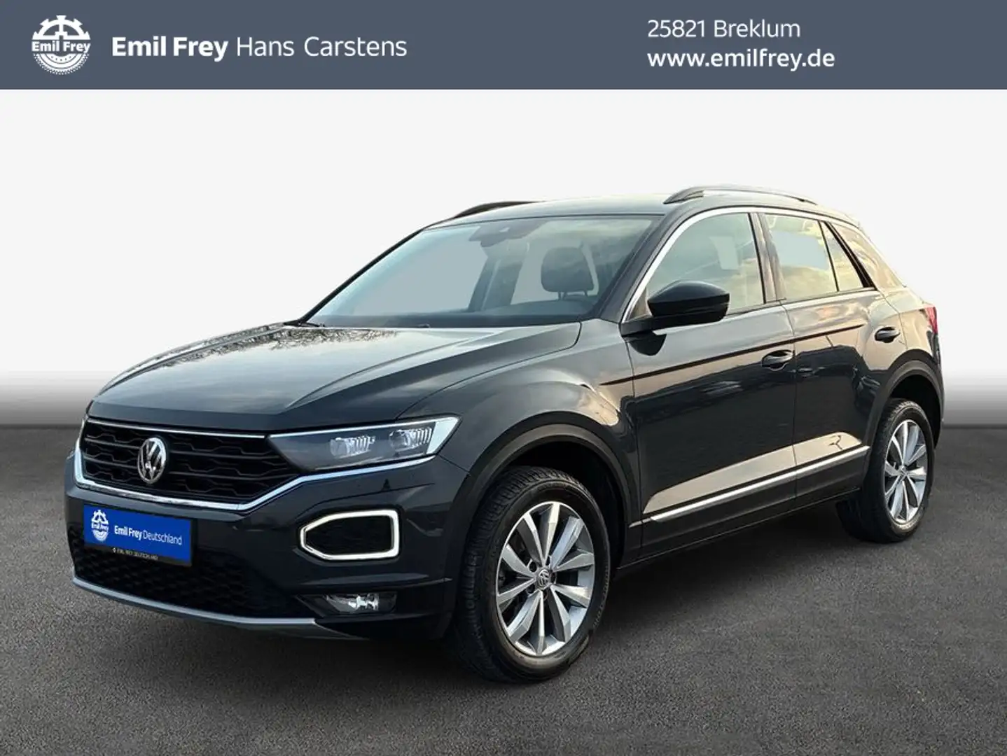 Volkswagen T-Roc 1.6 TDI SCR Style AHK Klima Kamera LED USB Grau - 1