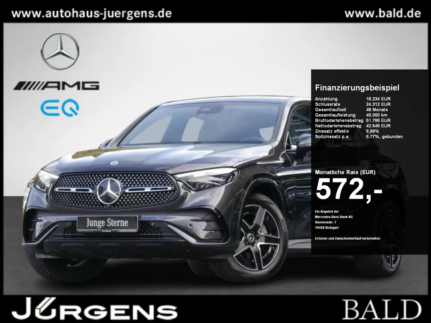 Mercedes-Benz GLC 200 4MATIC Coupé AMG-Sport+Night+Digital+AHK Grau - 1