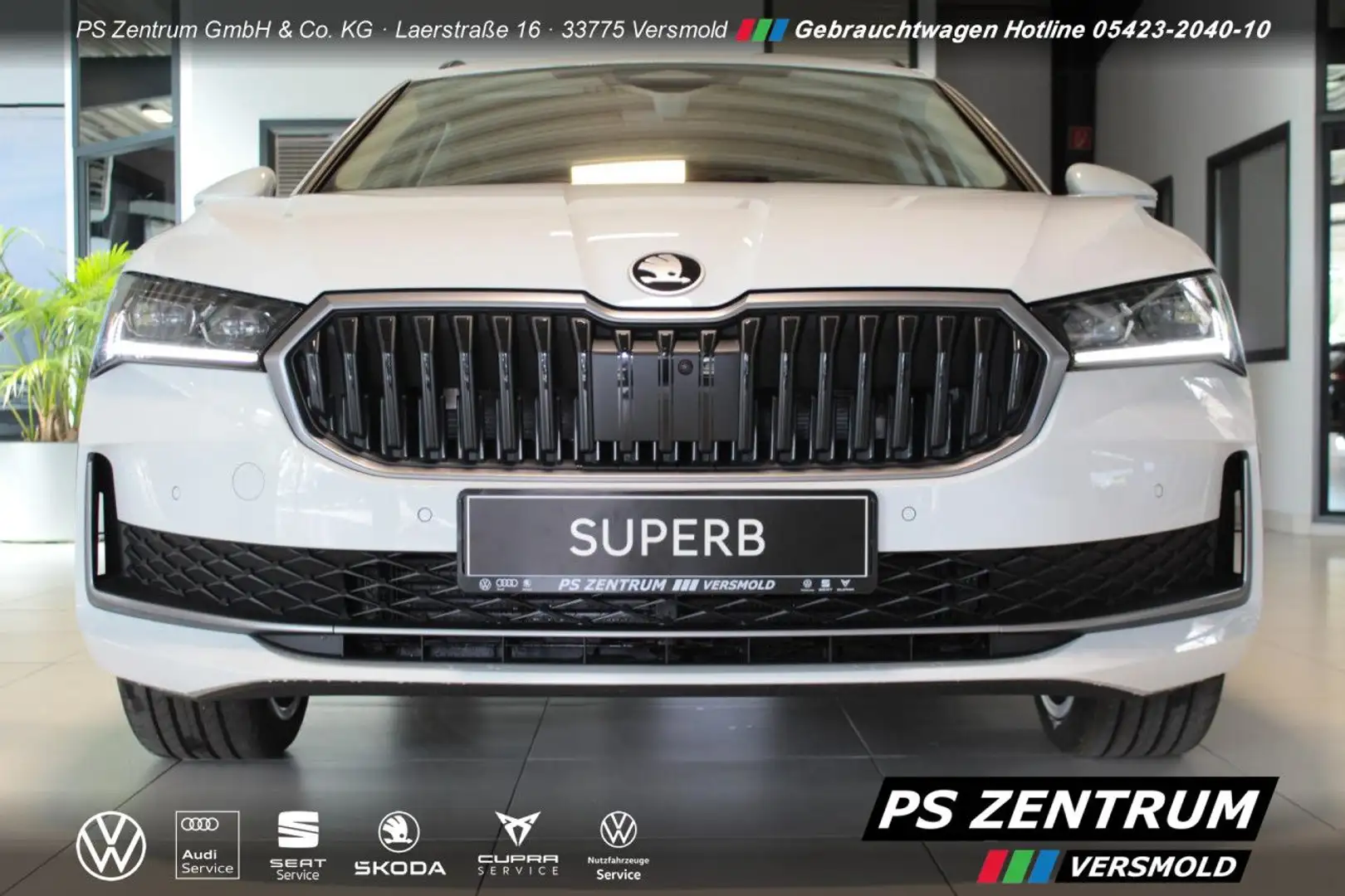 Skoda Superb Combi 2.0 TDI DSG Selection NEUES MODELL Weiß - 2