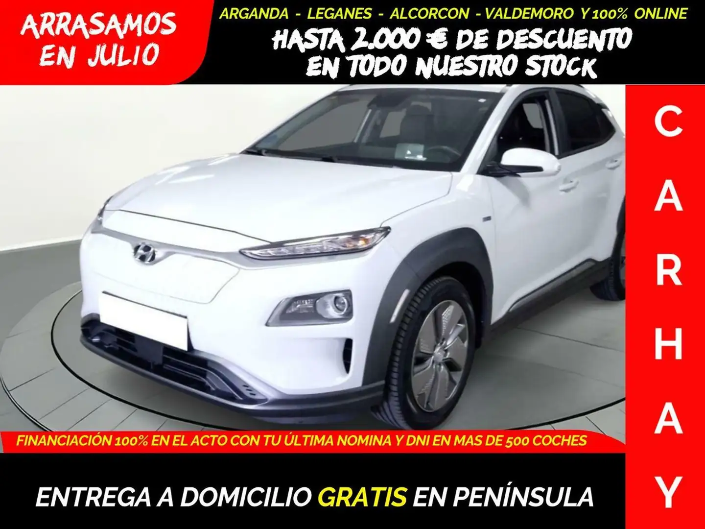 Hyundai KONA TODOTERRENO EV 5P 150KW TECNO Blanco - 1