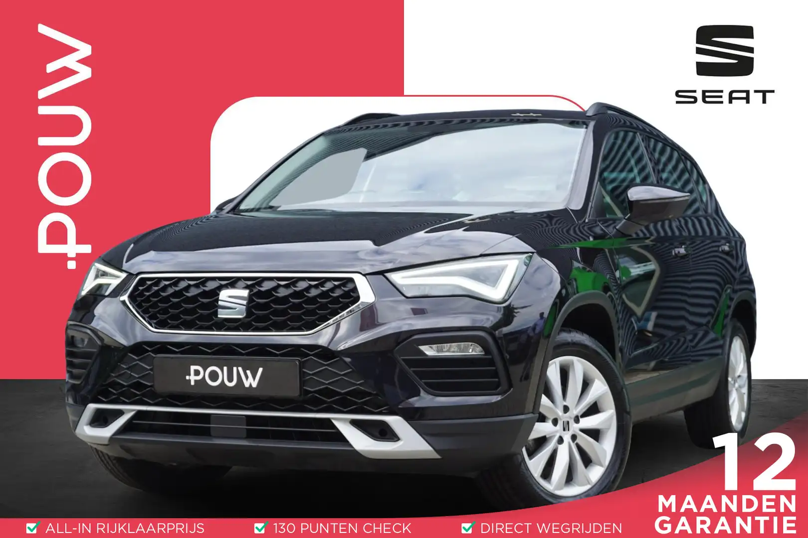 SEAT Ateca 1.0 TSI 110pk Style | Full Link | Navigatie | PDC Zwart - 1