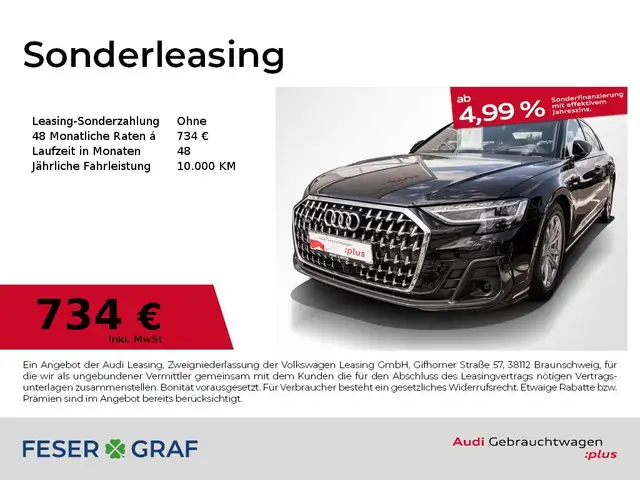 Audi A8 50 TDI qu.,Matrix,HuD,Navi+,Leder