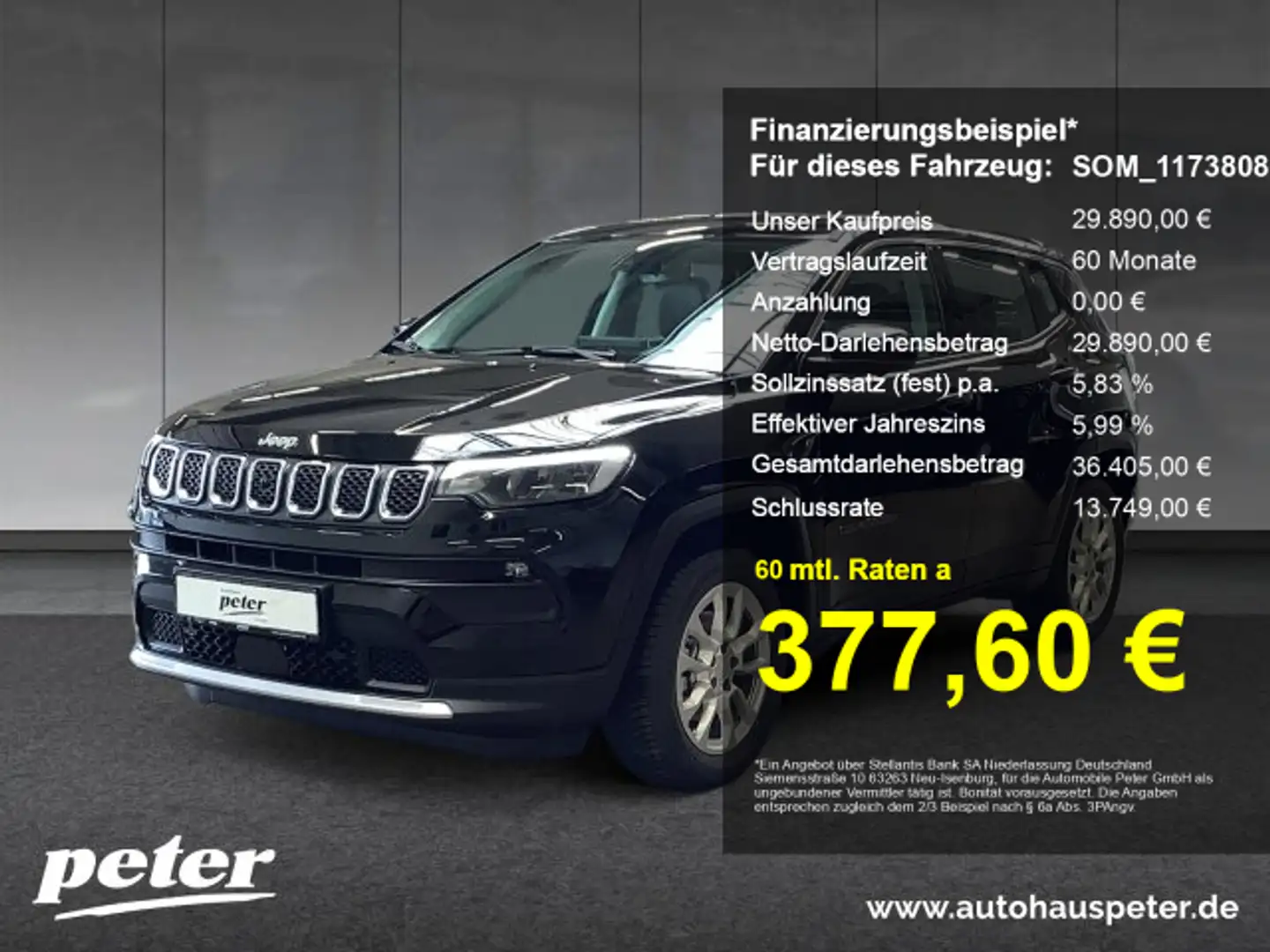 Jeep Compass Compass 1.5l T4 48V e-Hybrid MHEV Altitude FWD Negro - 1