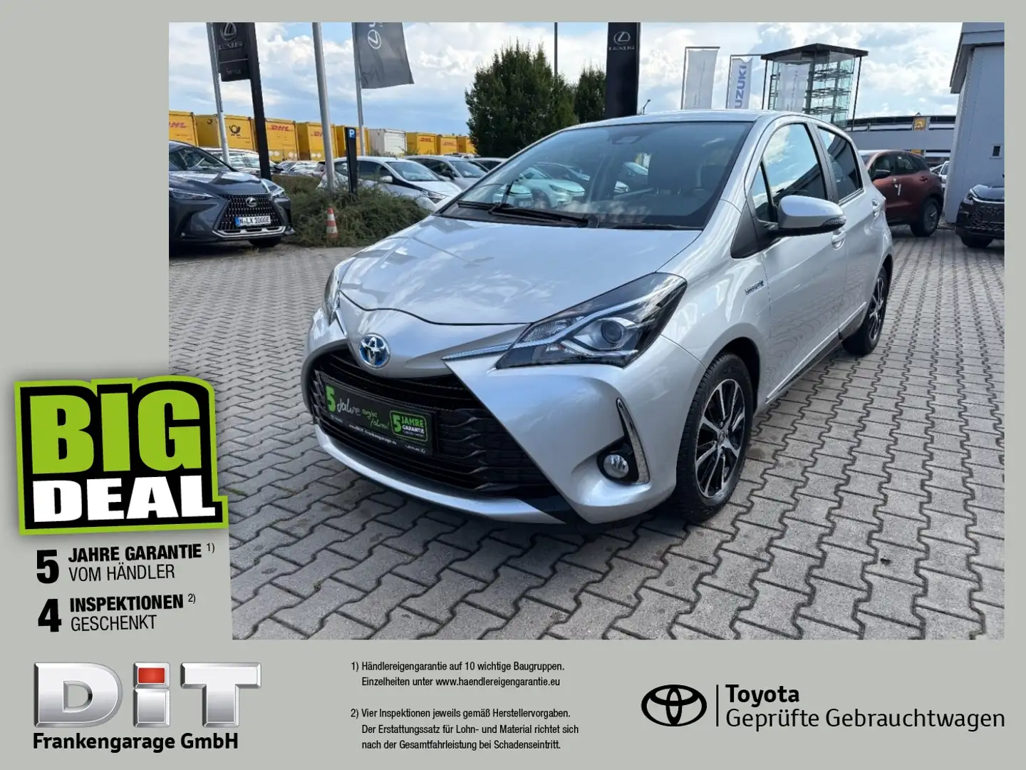 Toyota Yaris 1.5 Hybrid Team D Kamera, SHZ, Allwetter Silver - 1
