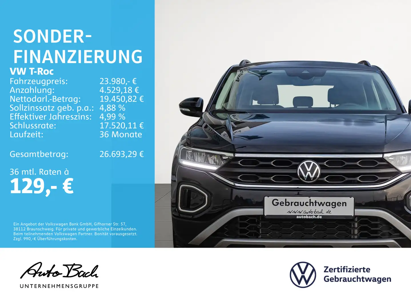 Volkswagen T-Roc 1.0 TSI Life Navi LED Digital Cockpit EPH Negro - 2