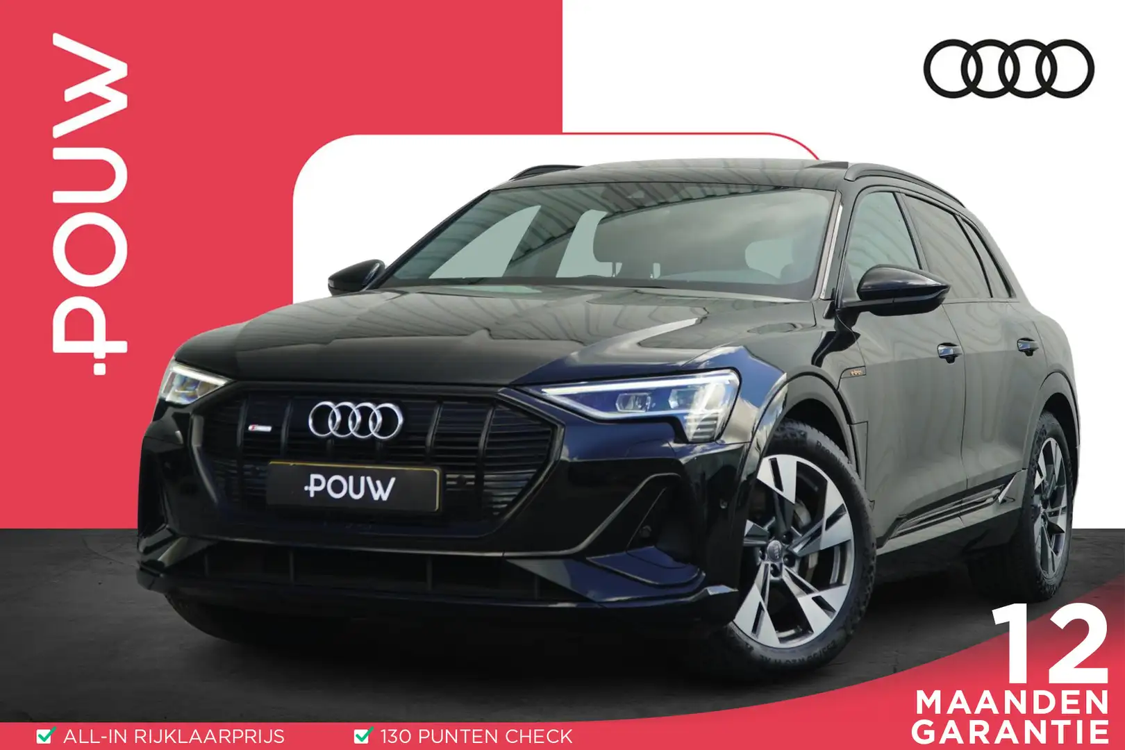 Audi e-tron 50 313pk quattro Launch edition Black 71 kWh | Pan Zwart - 1