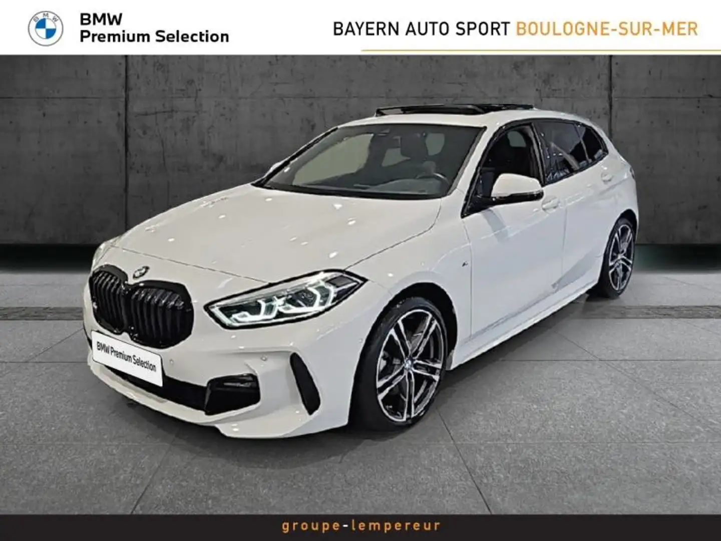 BMW 118 118dA 150ch M Sport 8cv Blanc - 1