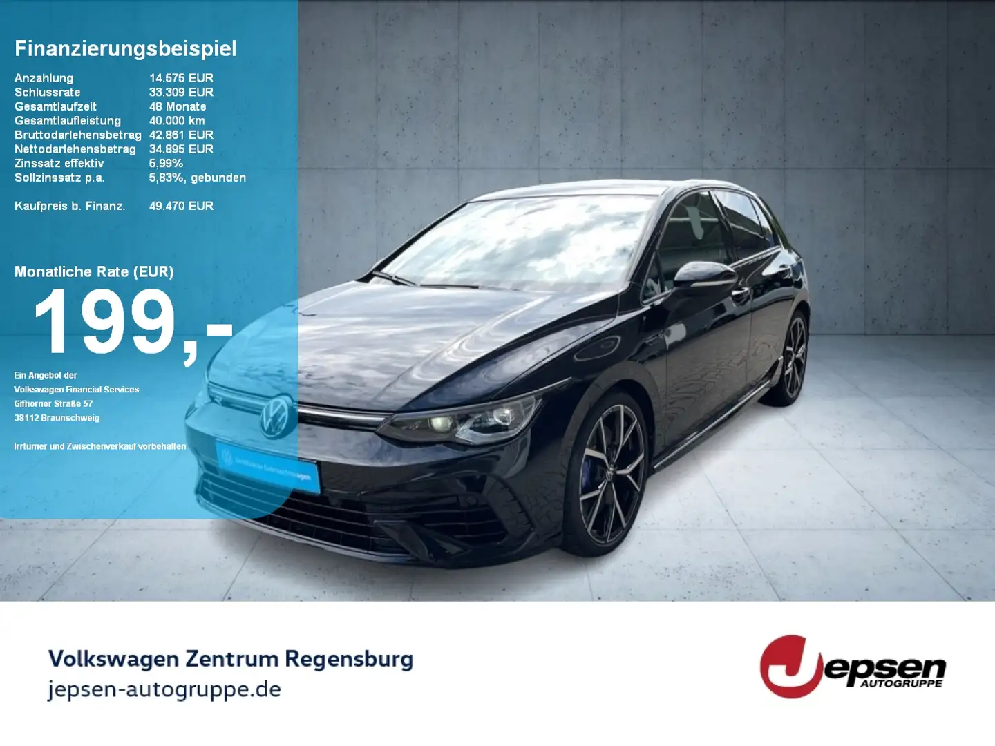 Volkswagen Golf R Black Style DSG | 333 PS | PANO R-KAMERA Schwarz - 1