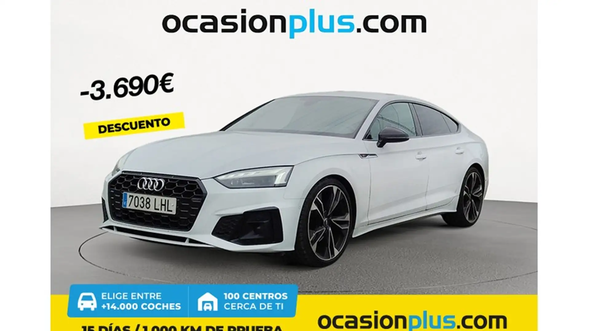 Audi A5 Sportback 35 TDI Black line S tronic Blanc - 1
