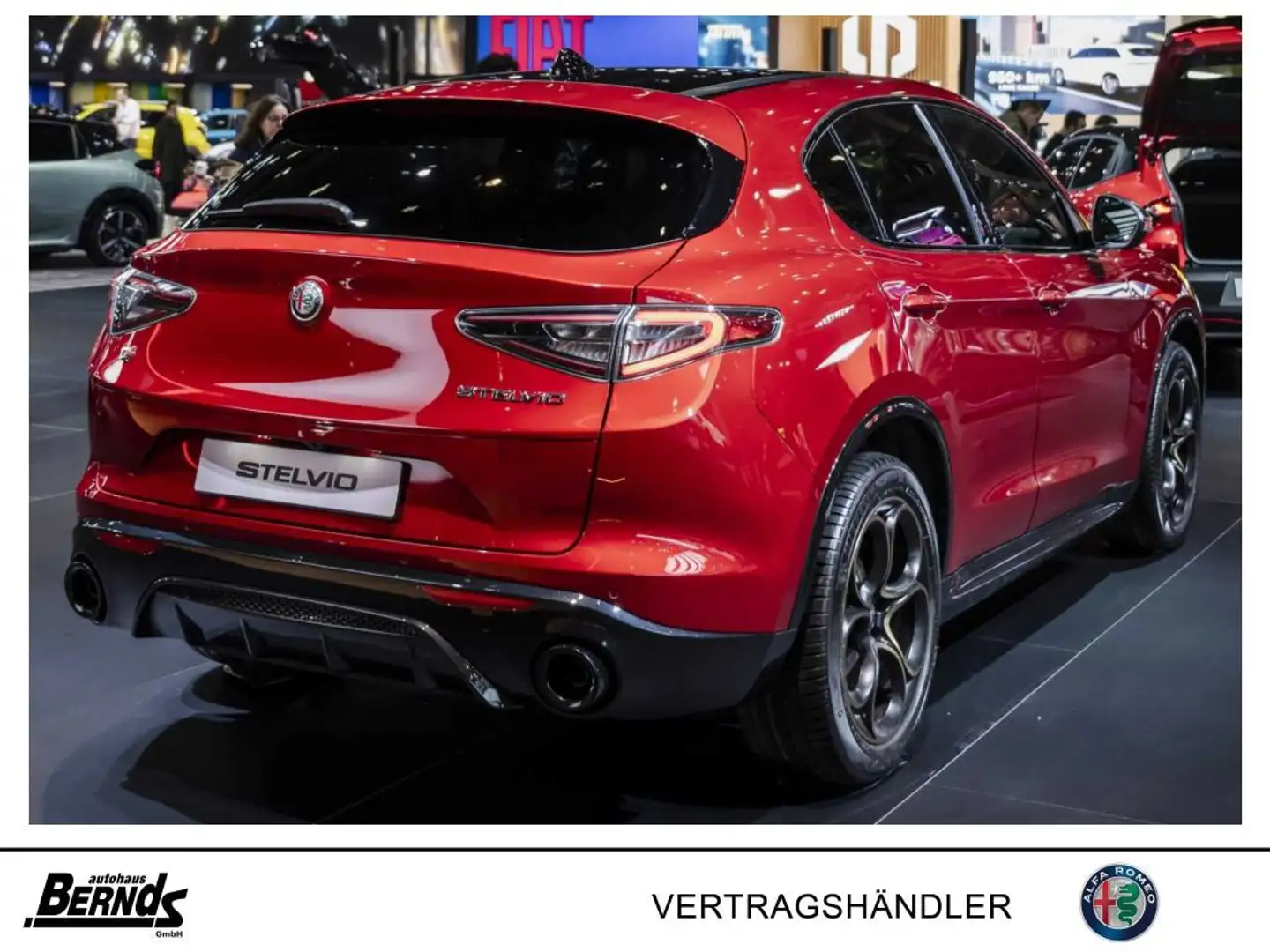Alfa Romeo Stelvio ♥️INTENSA💫280PS GLASSCHIEBEDACH *NRW* 20ZOLL-LM-F Rot - 2