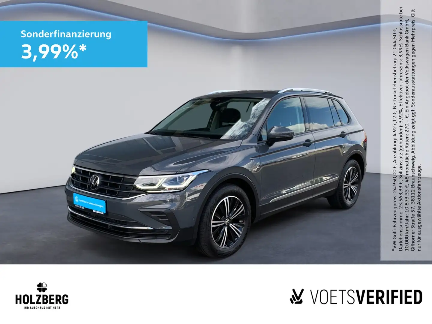 Volkswagen Tiguan 2.0 TDI Active DSG PANO+MATRIX+STHZ+NAVI Gris - 1