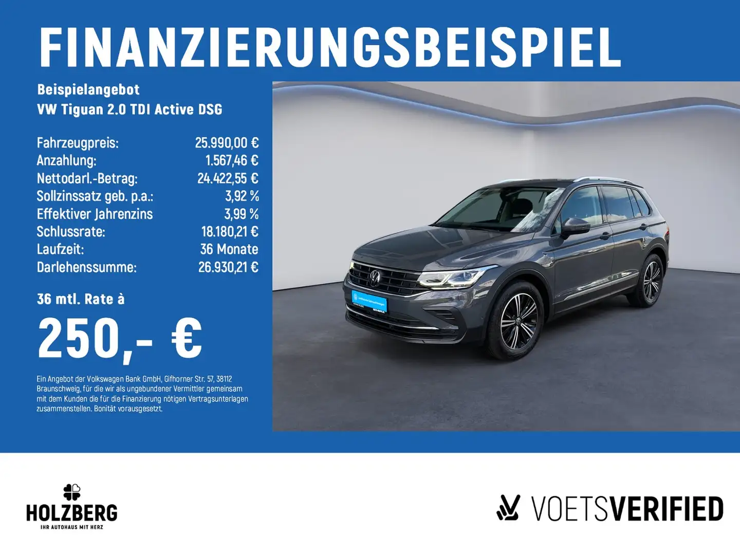 Volkswagen Tiguan 2.0 TDI Active DSG PANO+MATRIX+STHZ+NAVI Gris - 2