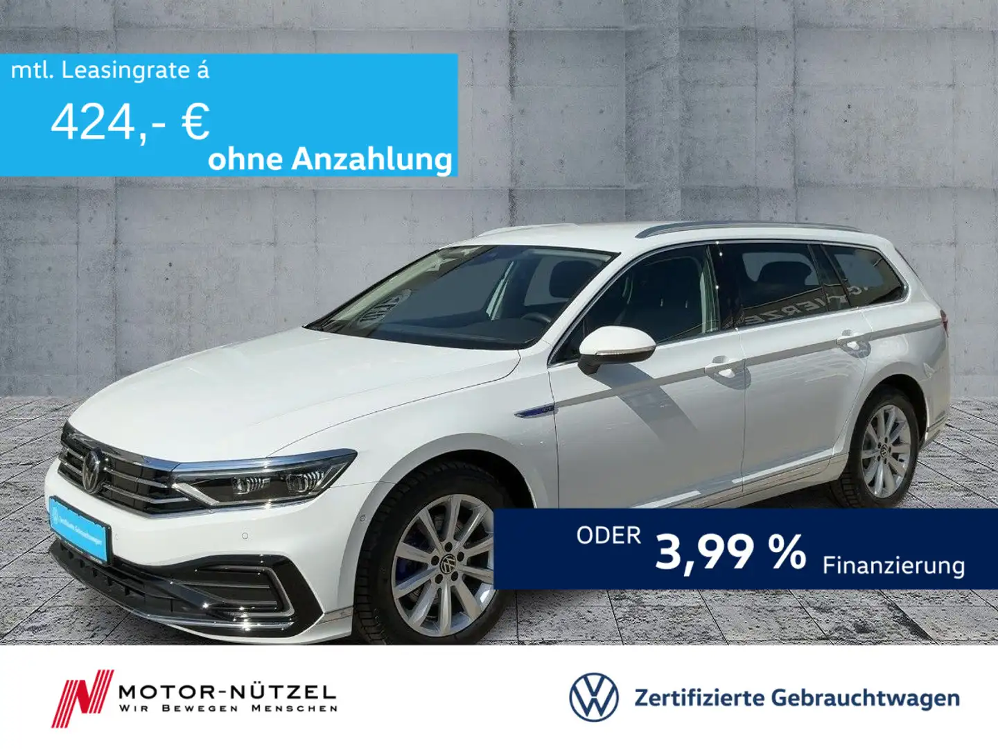 Volkswagen Passat Variant GTE 5JG+MATRIX+NAV+AHK+ACC+SHZ+18 Weiß - 1
