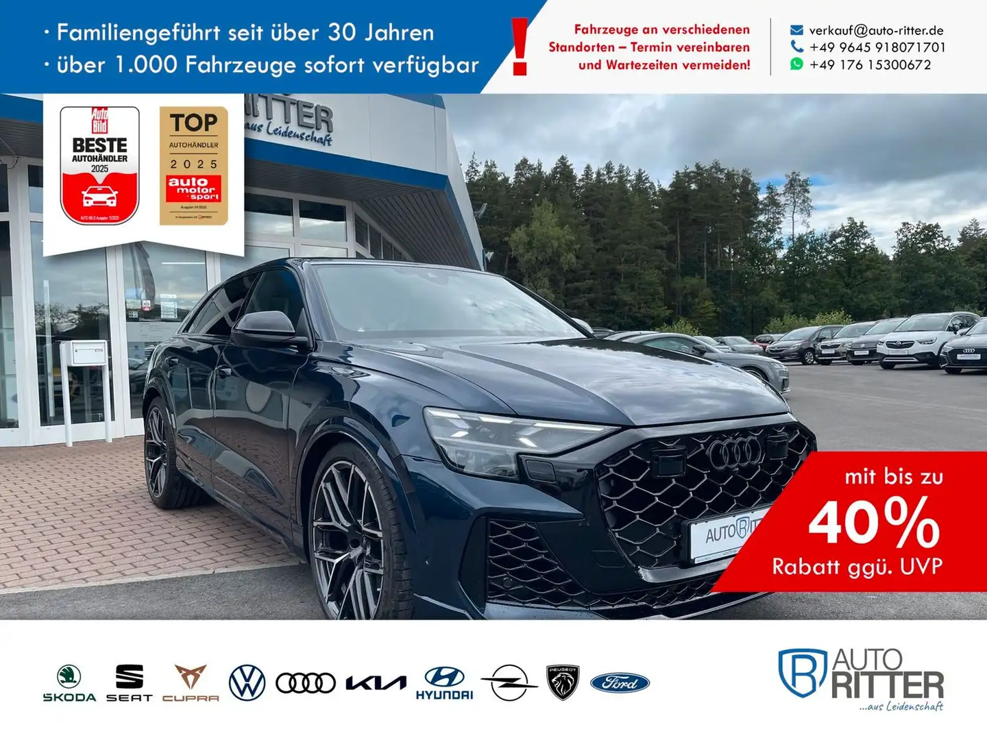 Audi RS Q8 exclusive+B&Oadvanced+Pano+Standhzg Blau - 1
