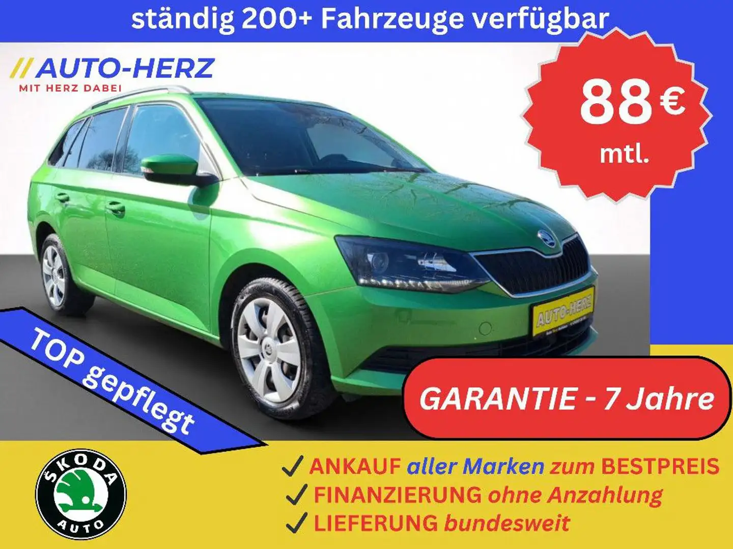 Skoda Fabia Combi Ambition AHK+Klimaauto+PDC+Navi+Temp Verde - 1