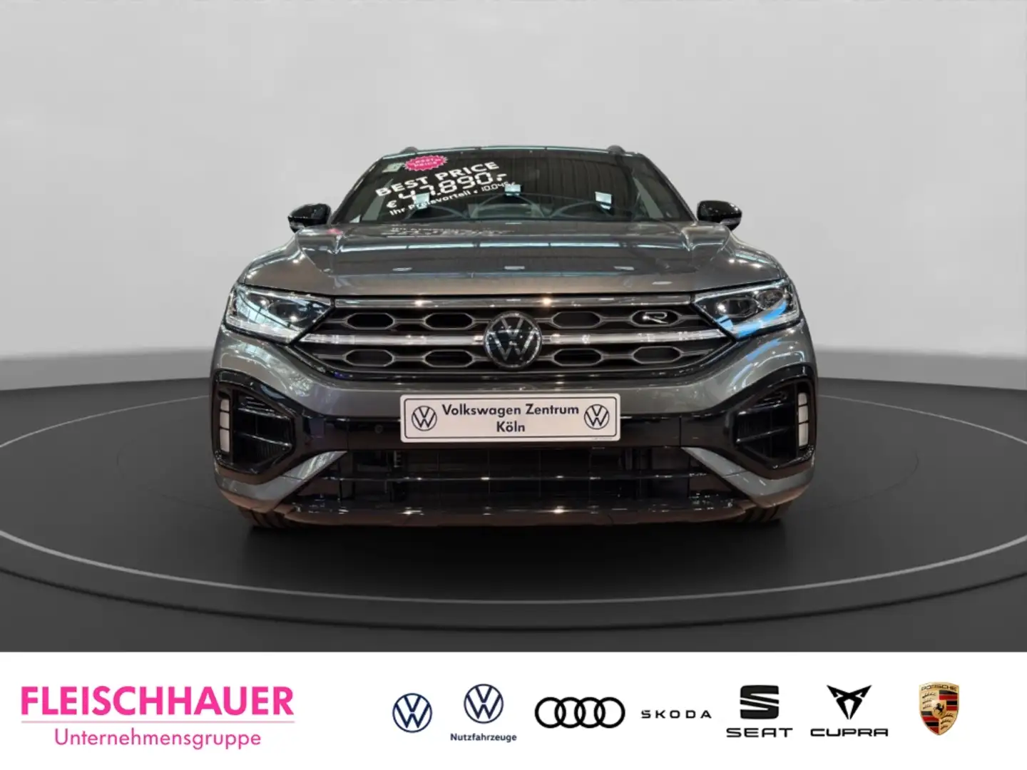 Volkswagen T-Roc R 2.0 l TSI AHK PANO NAVI ACC KEYLESS IQ LIGHT Grau - 2