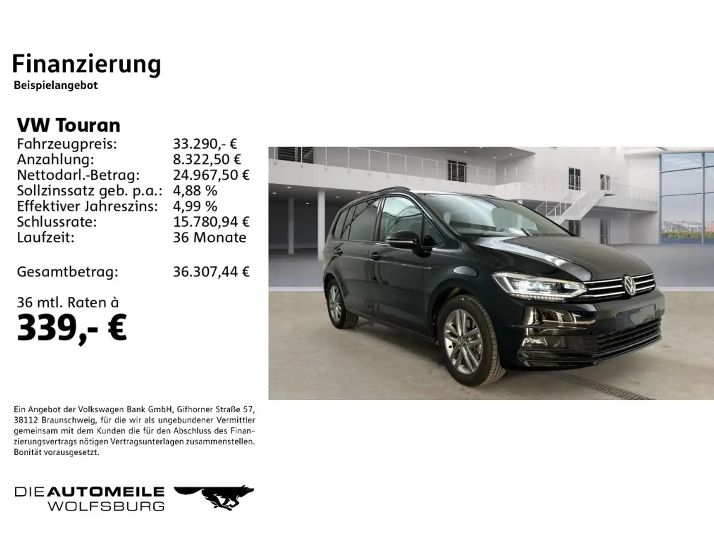 Volkswagen Touran 1.5TSI DSG Comfortline 7SITZE/LED/SITZHZ Schwarz - 2