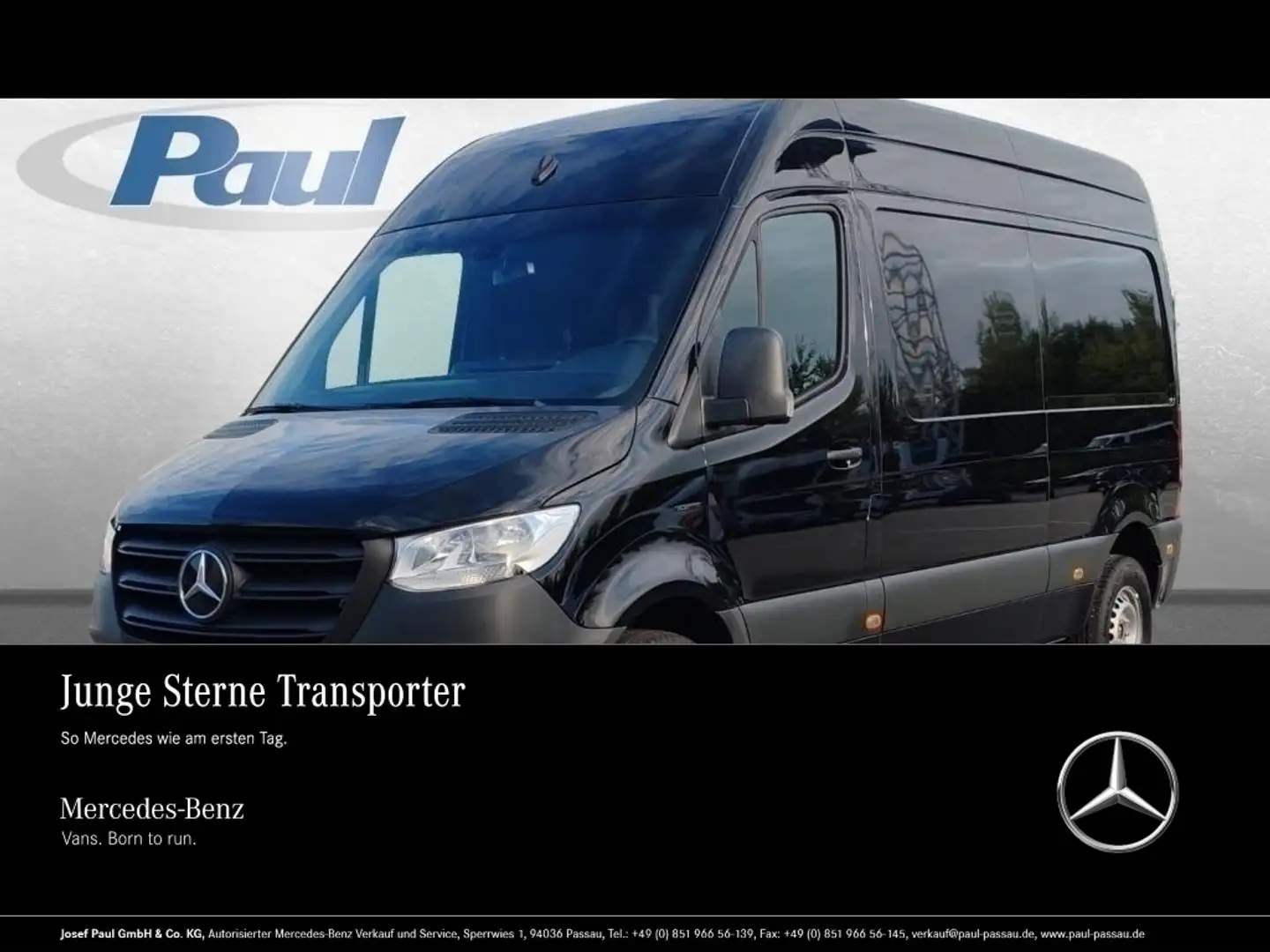 Mercedes-Benz eSprinter Sprinter 312 KA Klima+AC 7,4kW DC 20kW Schwarz - 1