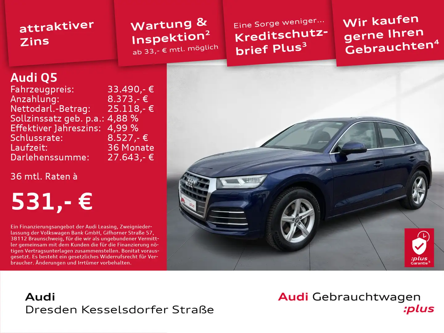 Audi Q5 50 TFSI e AHZV LED Navi Kamera DAB Blau - 1