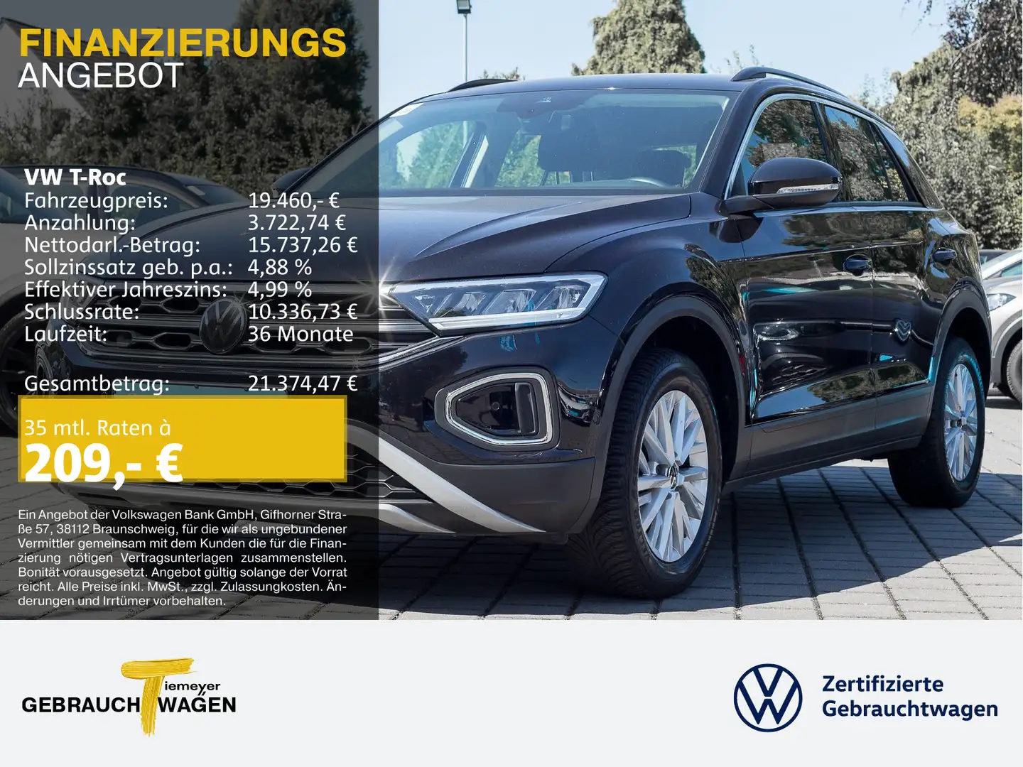 Volkswagen T-Roc 2.0 TDI Life LED KAMERA Schwarz - 1