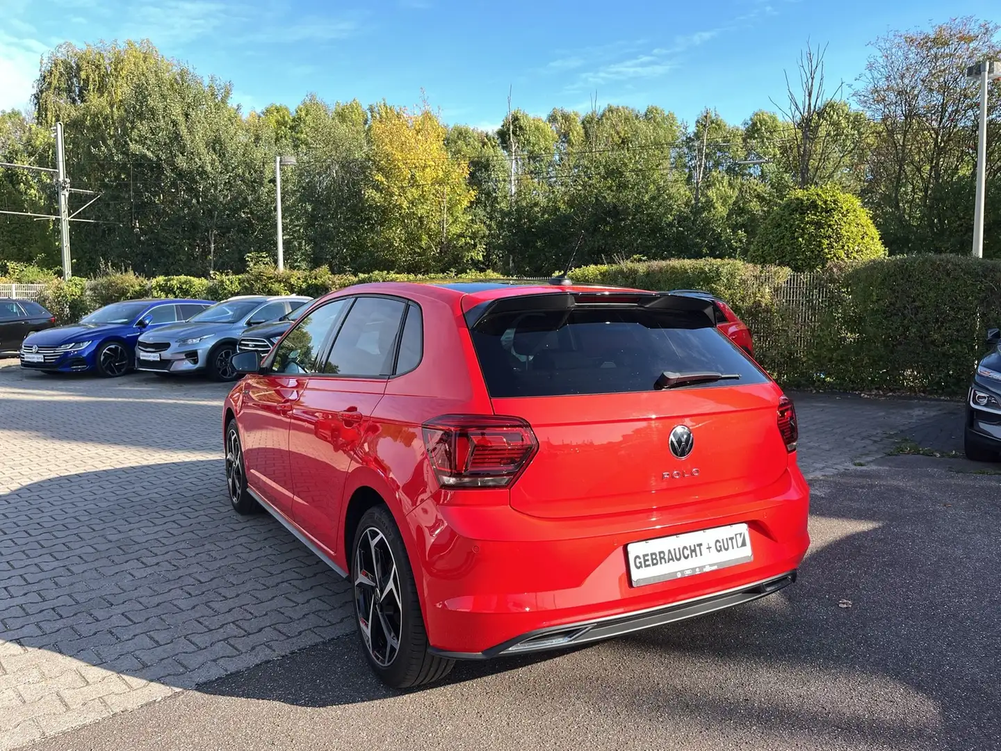 Volkswagen Polo 1.0 TSI R-Line Navi LED VC Keyless Kam LM17 Rot - 2