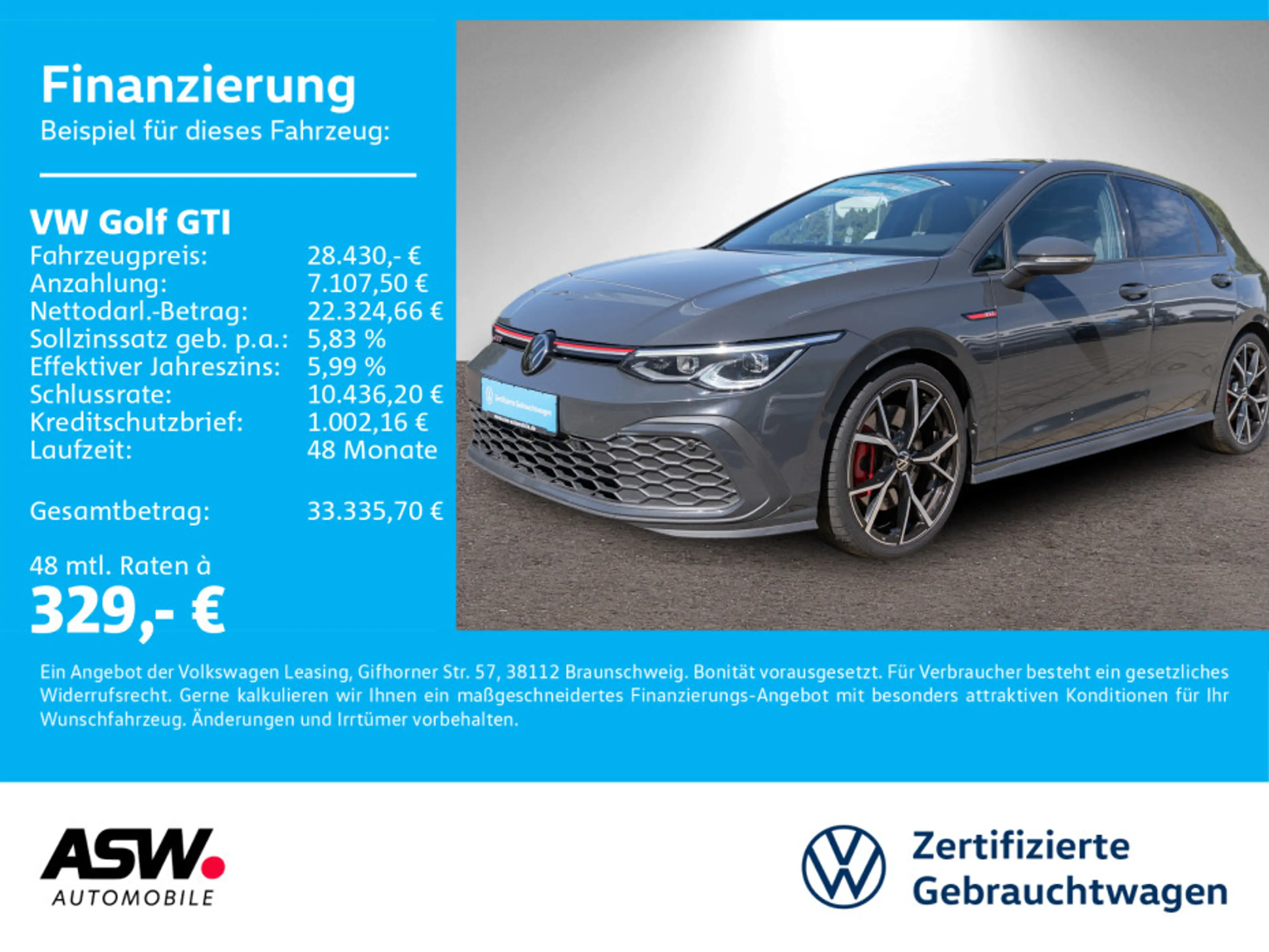 Volkswagen Golf GTI 2.0 TSI DSG LED Navi ACC PANO RFK SHZ