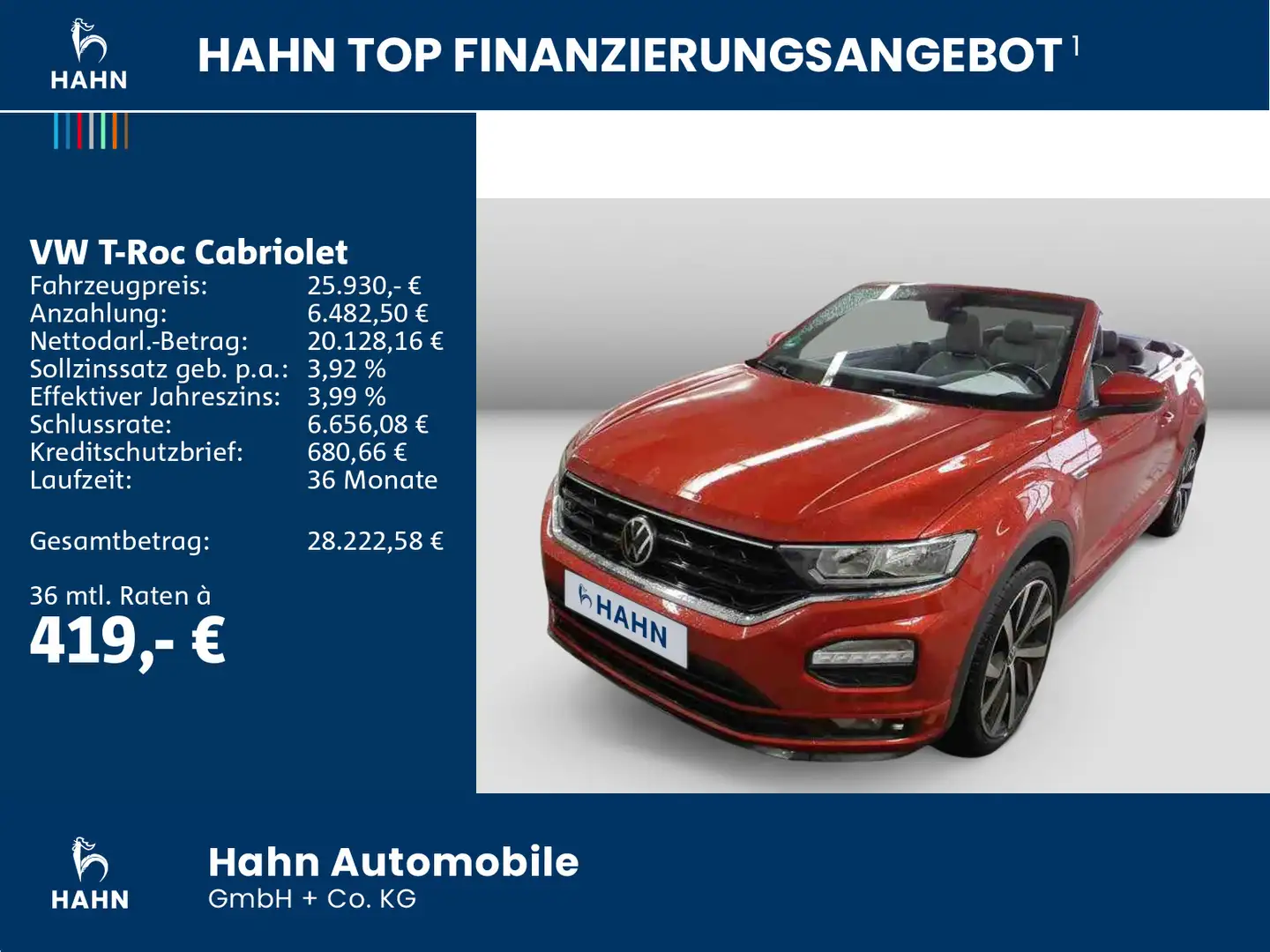 Volkswagen T-Roc 1.5TSI DSG R-Line Cam Navi Sitzh Rot - 2