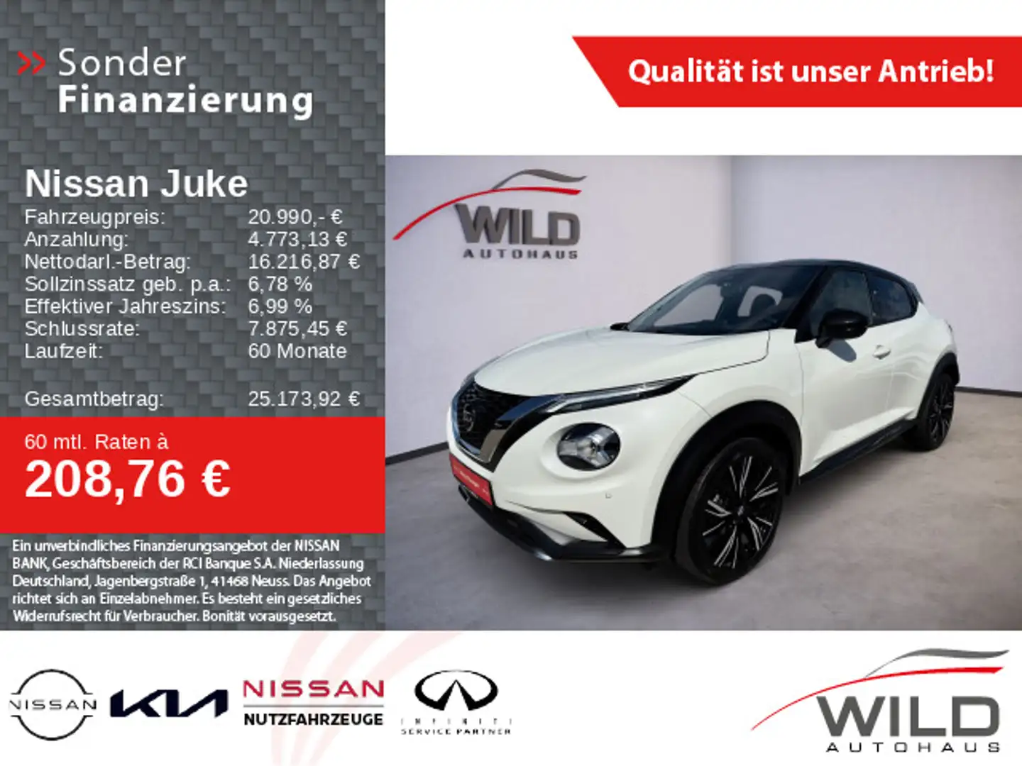 Nissan Juke 1.0 DIG-T N-Design AHK, BOSE, 360°CAM, PDC Weiß - 1