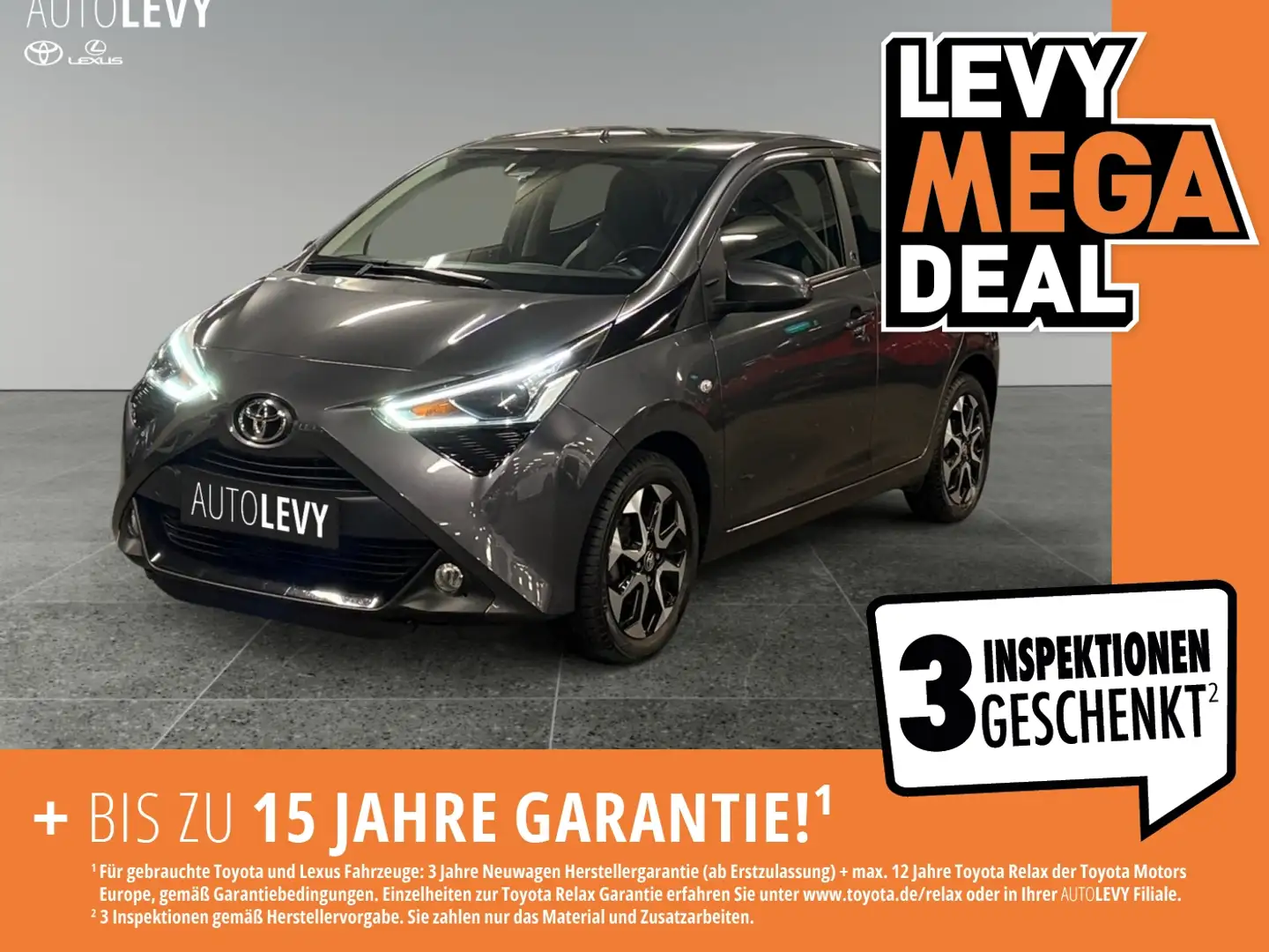 Toyota Aygo 1.0 x-shift Team D *PDC*CARPLAY* Gris - 1