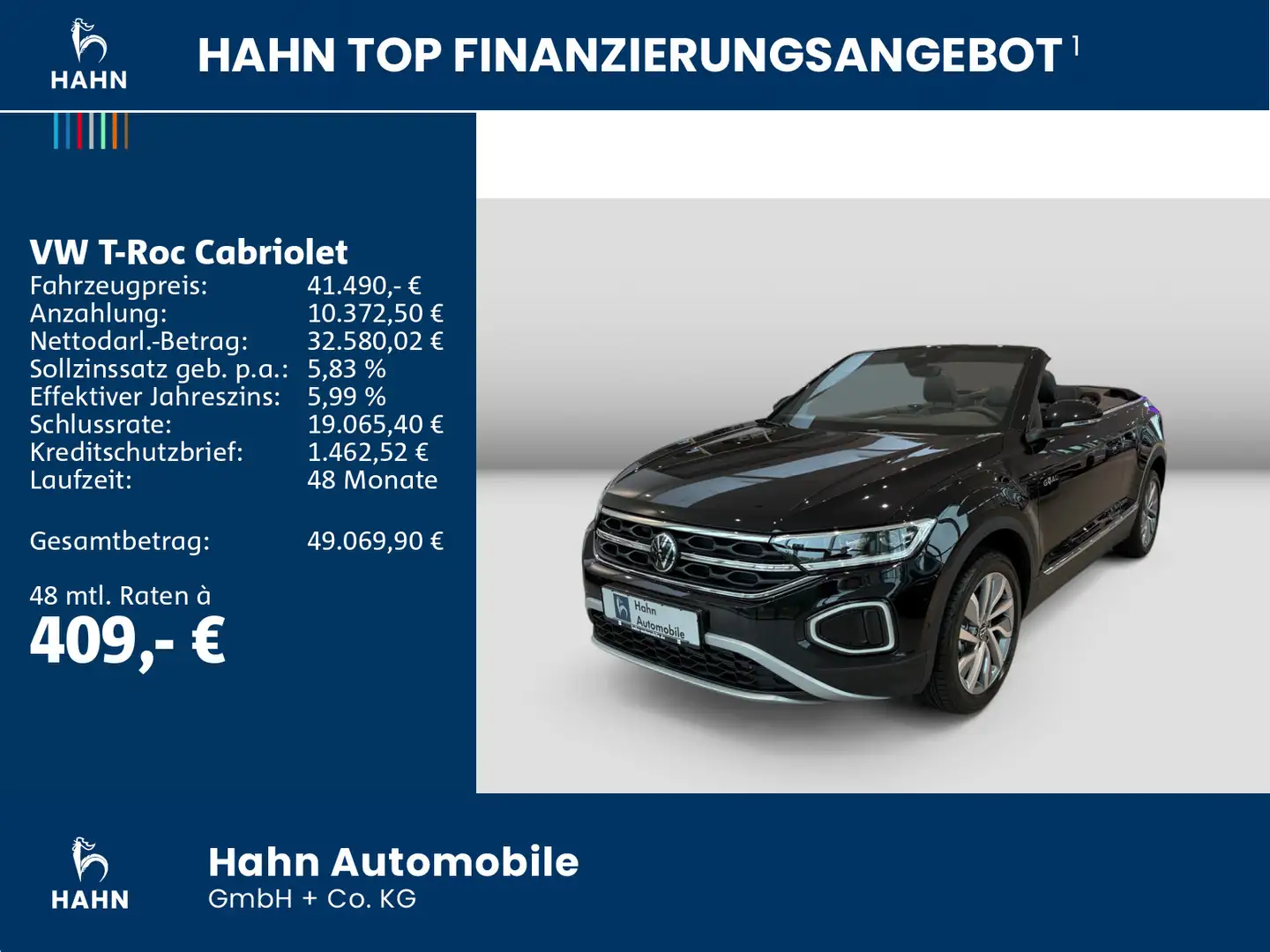 Volkswagen T-Roc GOAL 1.5 l TSI OPF 150 PS DSG Schwarz - 2