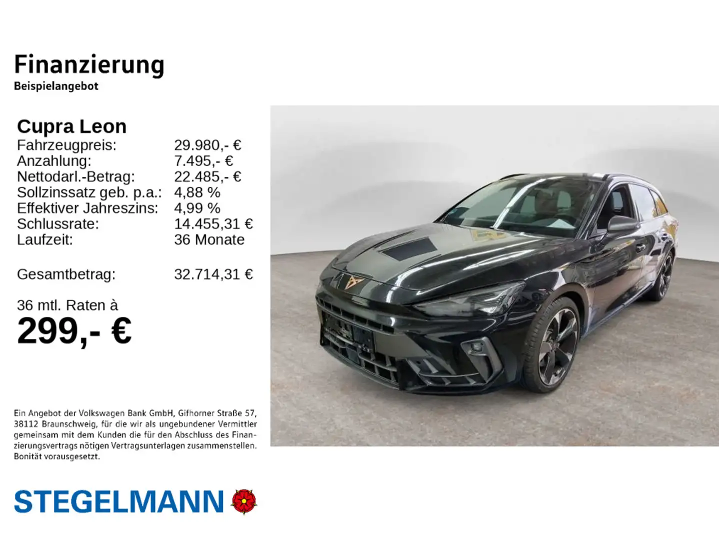 CUPRA Leon Sportstourer 1.5 TSI DSG e-Hybrid *LED*Navi Schwarz - 2