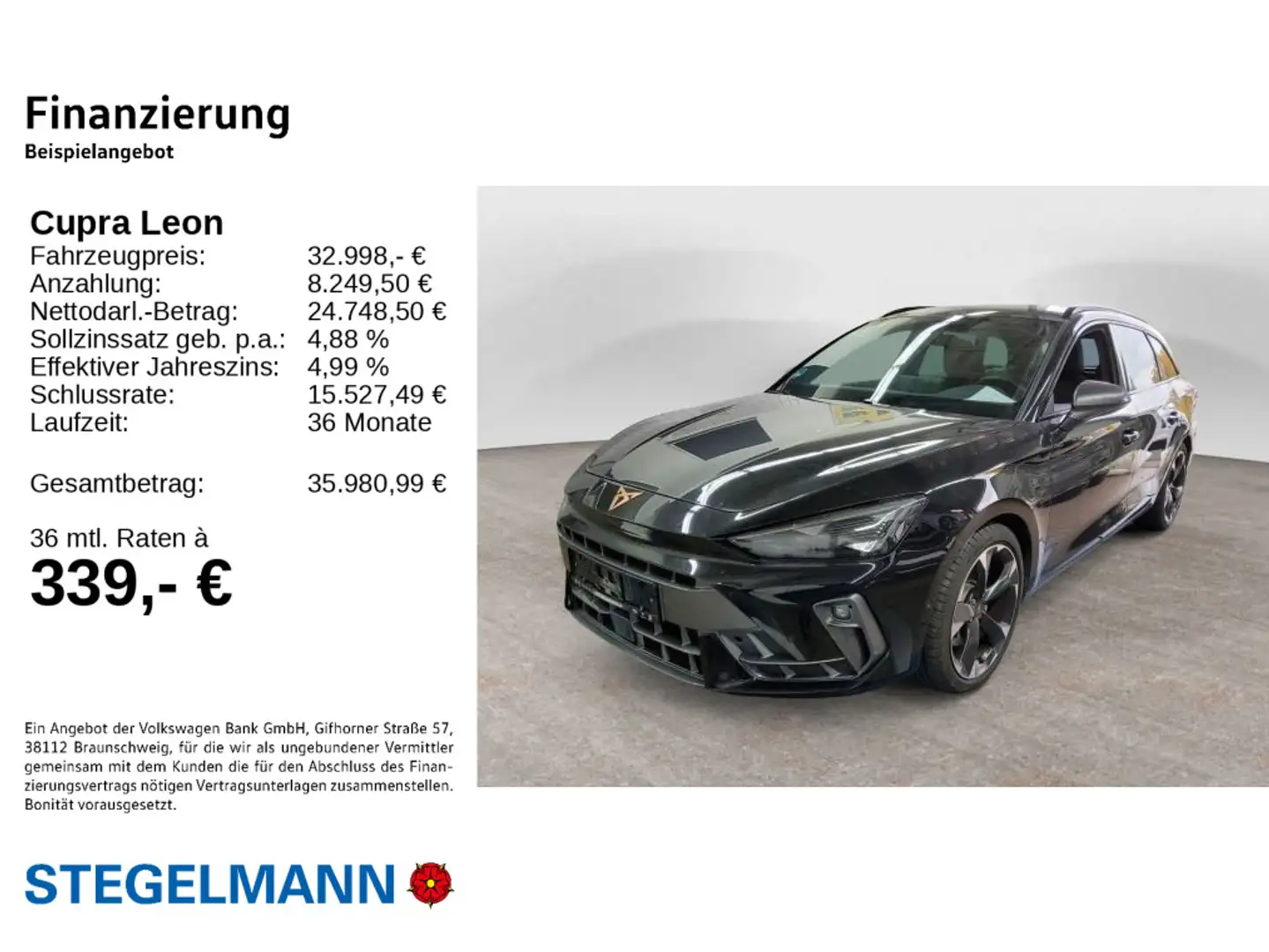 CUPRA Leon Sportstourer 1.5 TSI DSG e-Hybrid *LED*Navi Чорний - 2
