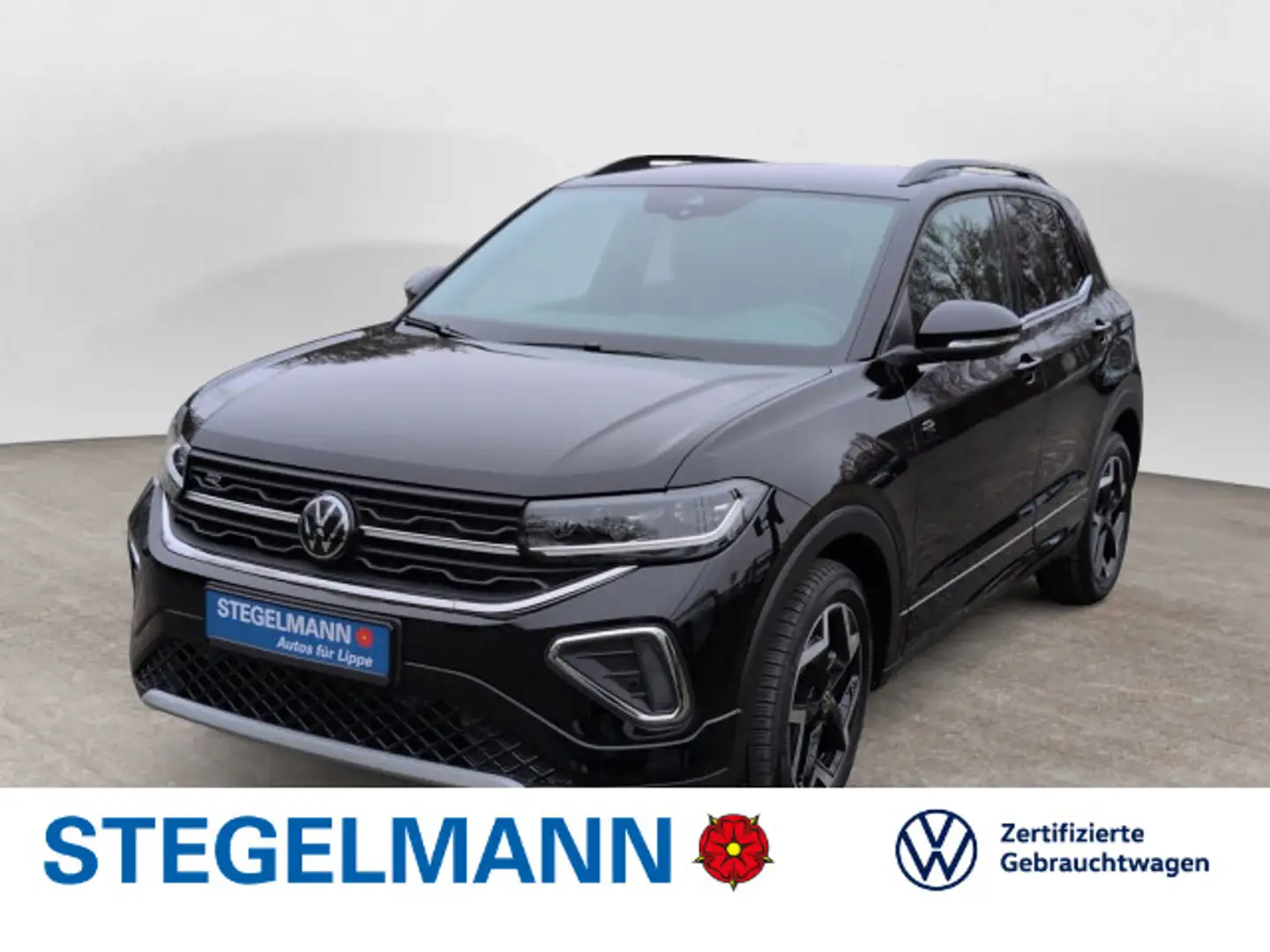 Volkswagen T-Cross 1.0 TSI DSG R-Line *Matrix-LED*App-Conne Schwarz - 1