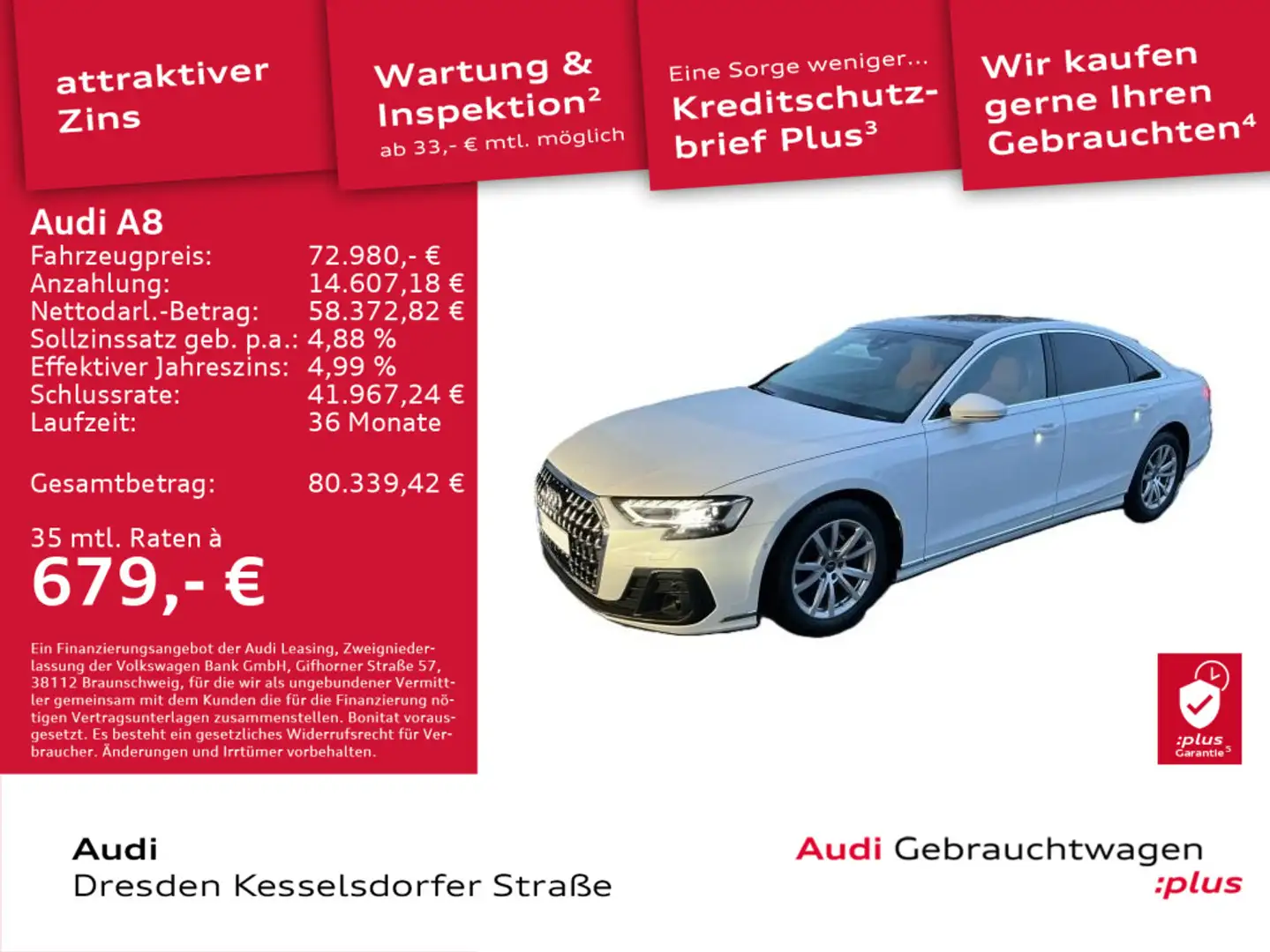 Audi A8 50 TDI quattro 210(286) kW(PS) tiptronic Blanc - 1